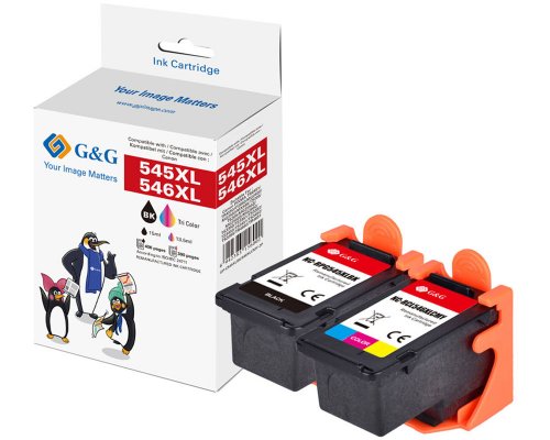 G&G XL-Patronen 2er Set kompatibel mit Canon 546XL/545XL Patronen Canon
