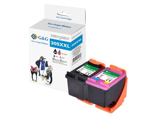 G&G XXL-Patronen 2er Set für HP 305XL/ 3YM62AE + 3YM63AE Patronen HP