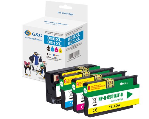 G&G High Quality Patronen 4er Set HP950XL/951XL BK/C/M/Y Patronen HP