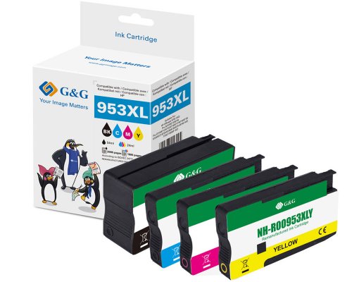 G&G XL-Druckerpatronen 4er Set HP 953XL/ 3HZ52A BK/C/M/Y Patronen HP