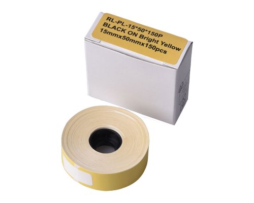 G&G Etikettenrolle (150 Einzeletiketten 15 x 50mm) Gelb Etiketten