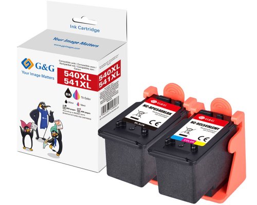 G&G Patronen 2er Set kompatibel mit Canon 540XL + 541XL Patronen Canon