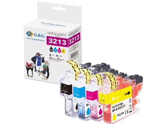 G&G XL-Patronen 4er Set für Brother LC-3213VAL BK/C/M/Y