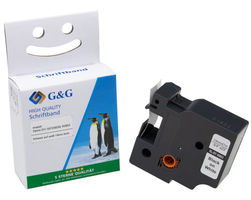 G&G Schriftband kompatibel mit DYMO D1/ S0720830/ 45803