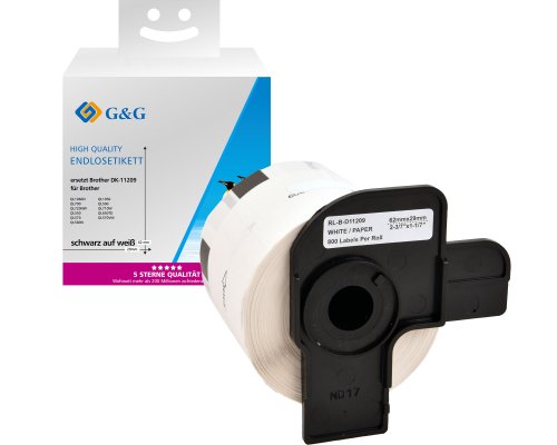 G&G Etiketten 800 Stück kompatibel mit Brother DK-11209 Etiketten