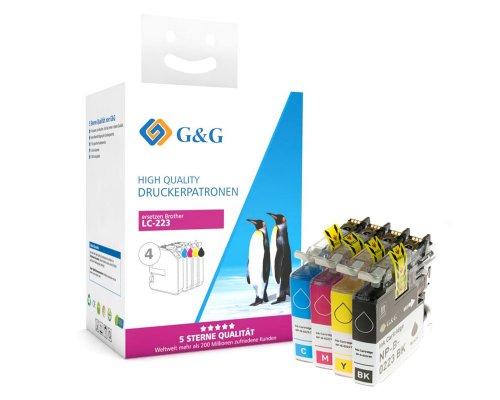 G&G XL- Druckerpatronen 4er Set für Brother LC-223VALP