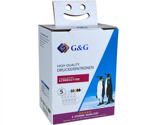 G&G XXL-Patronen kompatibel mit Brother LC980/LC1100