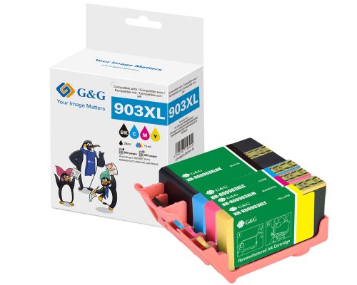 G&G XL-Druckerpatronen 4er Set für HP 903XL/ 3HZ51AE Patronen HP