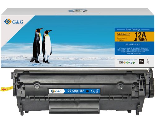 G&G XL-Toner kompatibel mit HP 12A/ Q2612A/ Canon 703 Toner HP