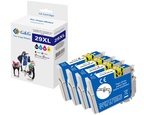 G&G XL-Patronen 4er Set für Epson 29XL/T2996 BK/C/M/Y Patronen Epson