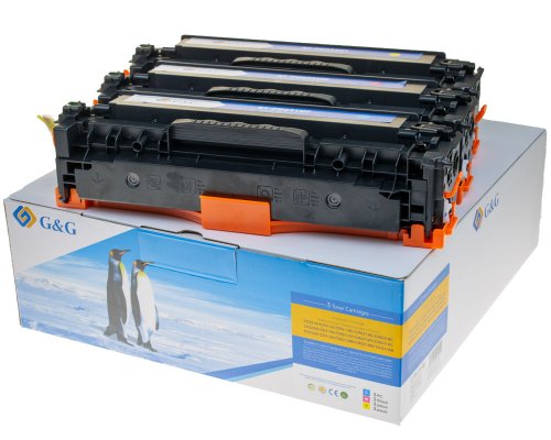 G&G Toner 3er Color Set für HP 125A /128A/131A C/M/Y Toner HP