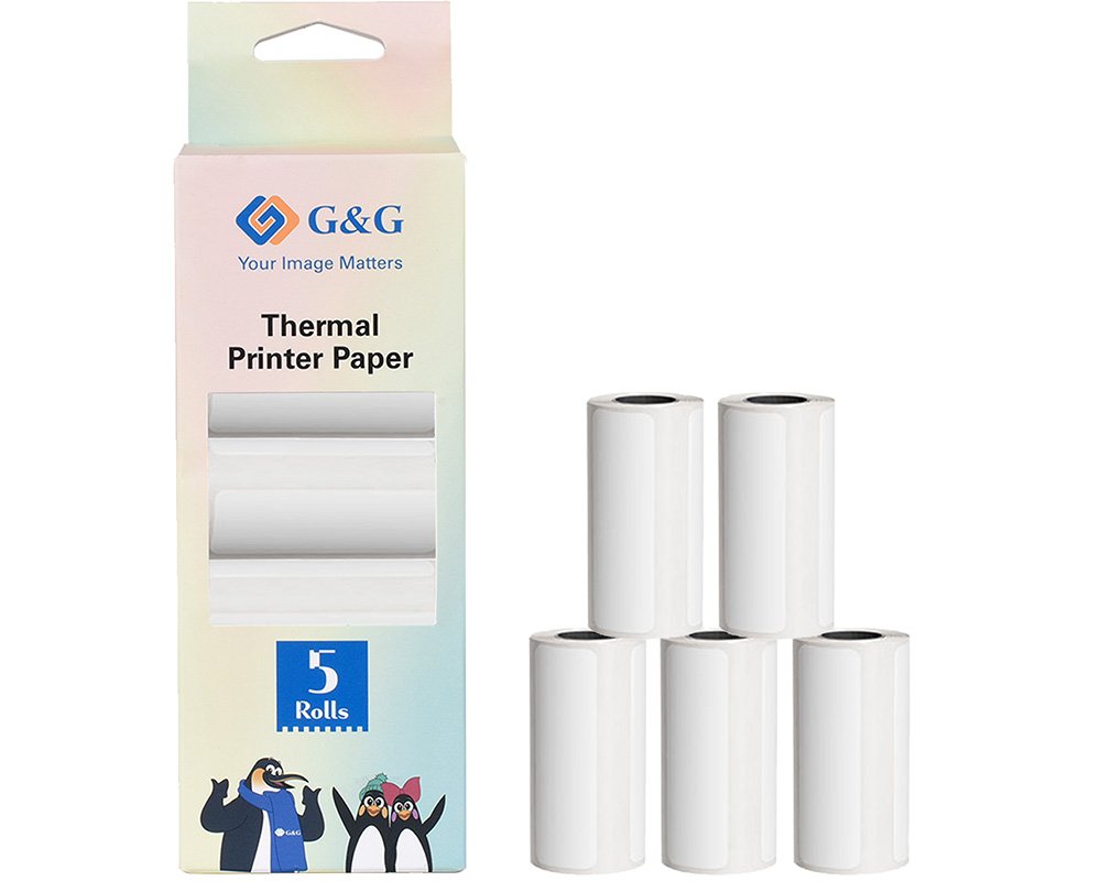 G&G Thermopapier-Etiketten 5 x 148 Stück 57mm x 15mm Etiketten
