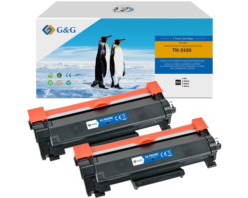 G&G XL-Toner 2er Set kompatibel mit Brother TN-2420 Toner Brother