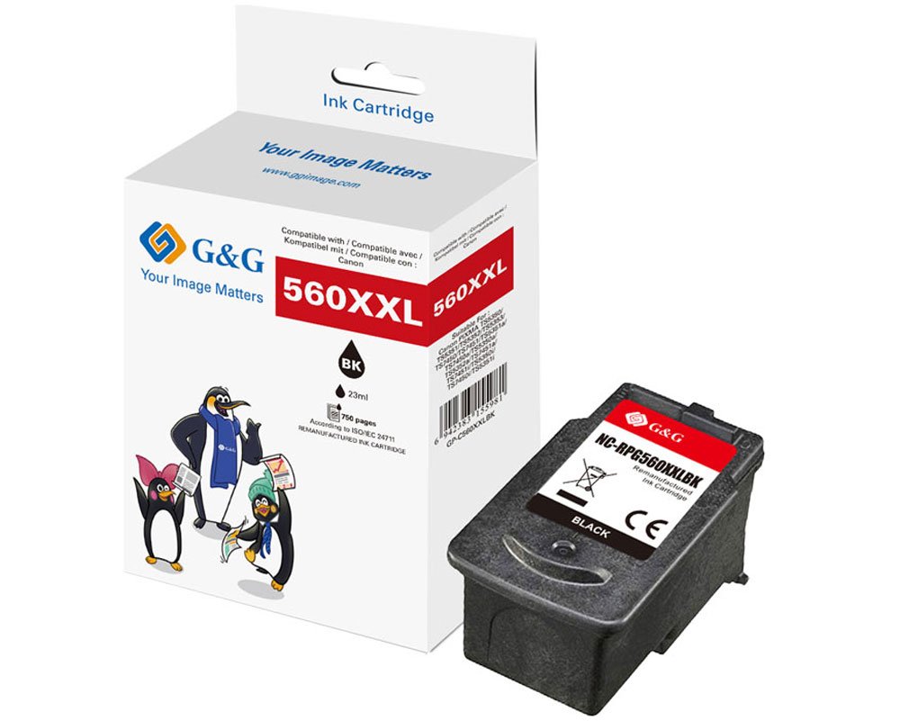 G&G XXL-Druckrpatrone kompatibel mit Canon PG-560XL Patronen Canon