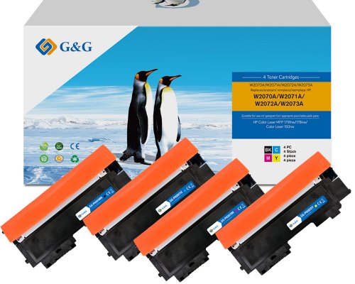 G&G Toner 4er Set kompatibel mit HP 117A BK/C/M/Y