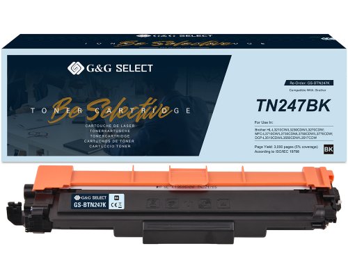 G&G Select Toner kompatibel mit Brother TN-247BK Toner Brother