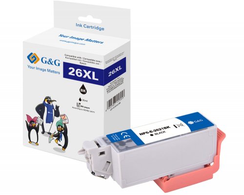 G&G XL-Patrone kompatibel mit Epson 26XL/T2621/C13T26214012 Patronen Epson