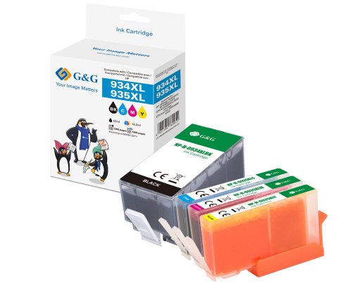 G&G XL-Druckerpatronen 4er Set für HP 934XL/935XL BK/C/M/Y Patronen HP