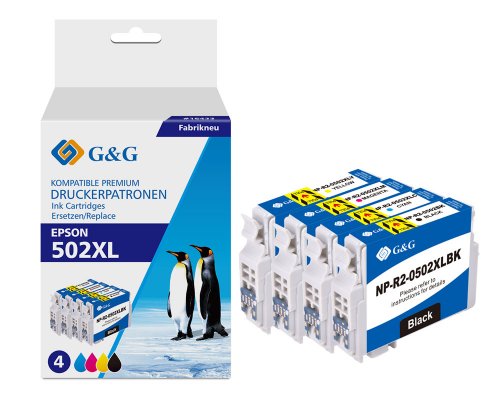 G&G XL Druckerpatrone 4er Set für Epson 502XL kompatibel Patronen Epson
