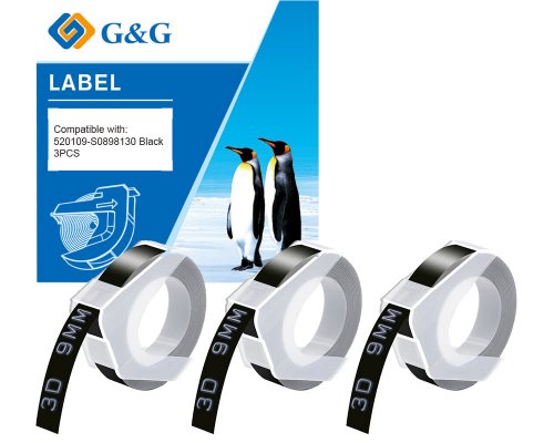 G&G Prägeband 3x schwarz Druckerzubehör