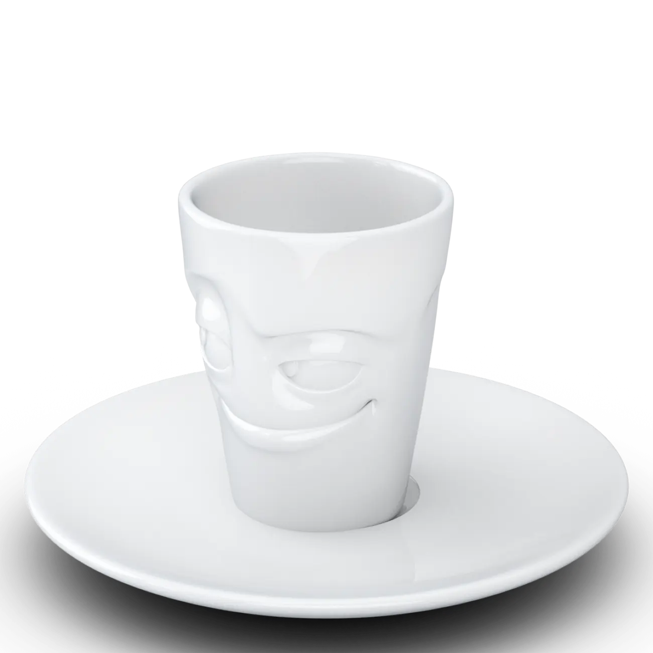 FIFTYEIGHT Espresso Mug mit Henkel 80ml - Verschmitzt weiß