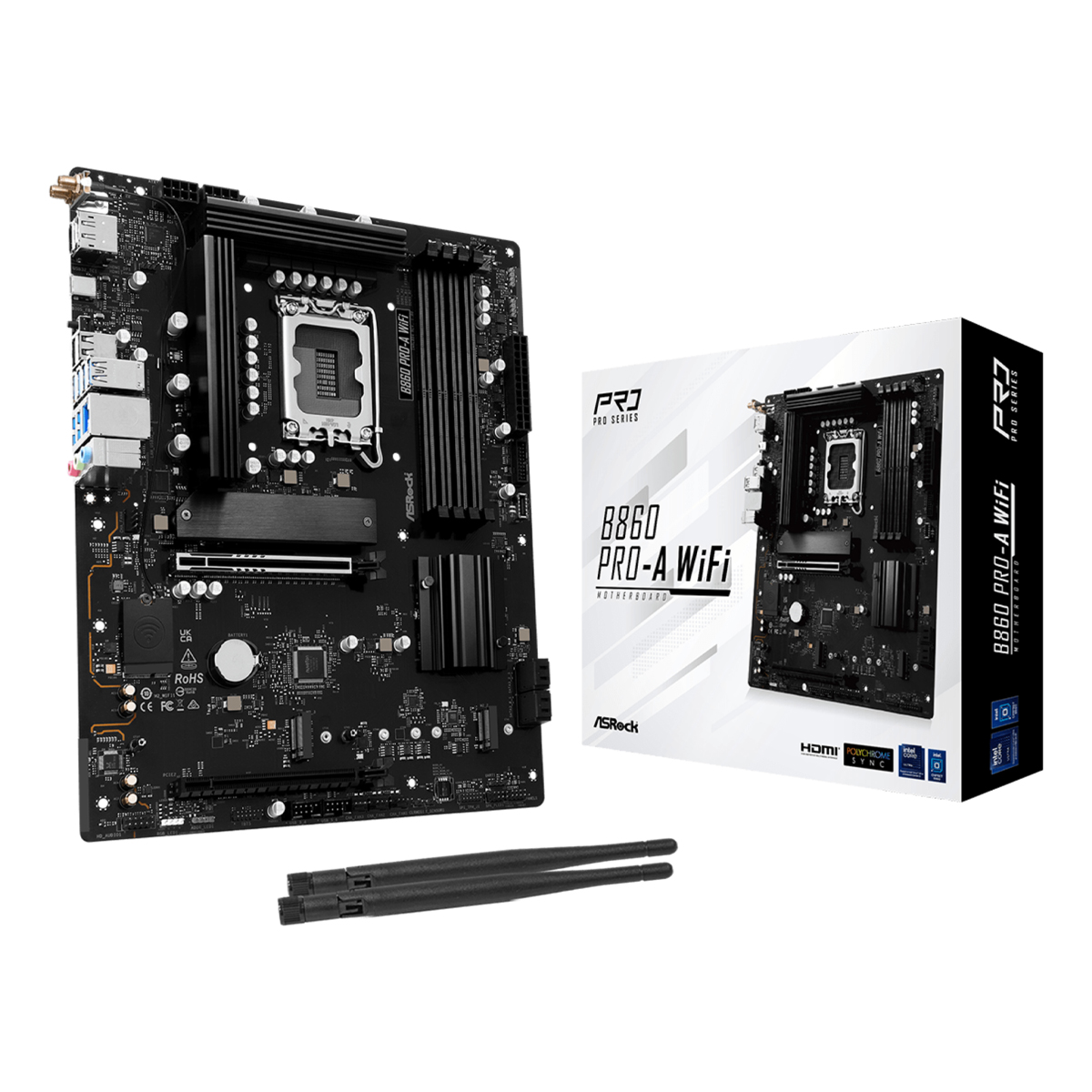 ASRock B860  Pro-A WiFi         1851 ATX  HDMI/DP       DDR5 Mainboards INTEL
