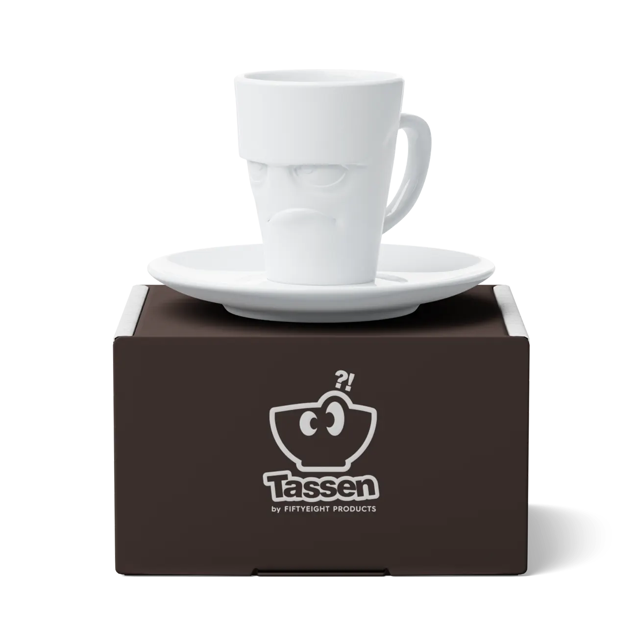 FIFTYEIGHT Espresso Mug mit Henkel 80ml - Grummelig weiß