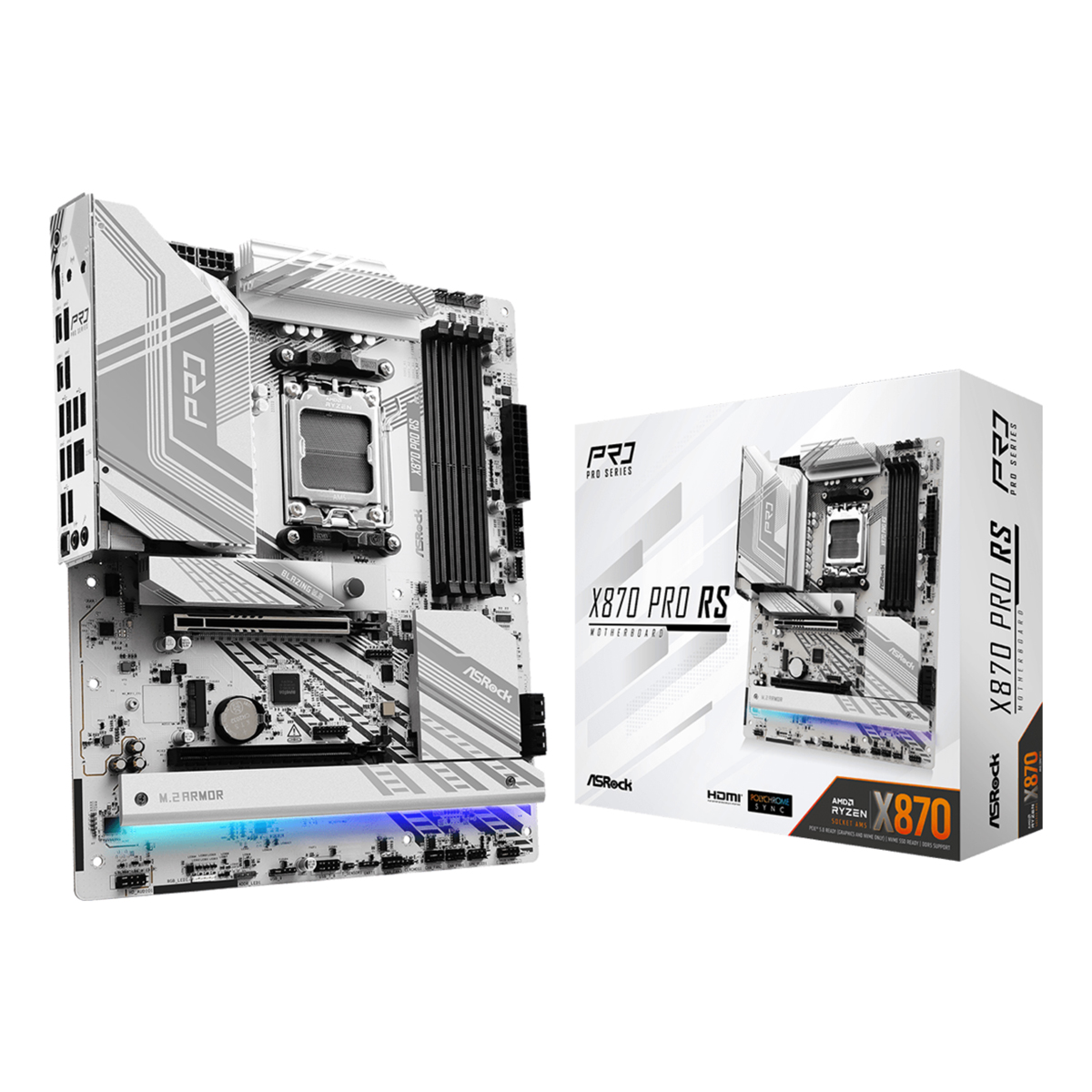 ASRock X870  Pro RS              AM5 ATX  HDMI/USB-C    DDR5 retail Mainboards AMD