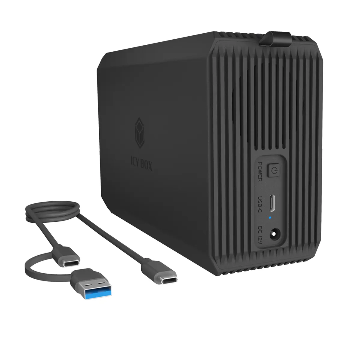 Raid System IcyBox für 2-Bay 2,5''/3,5'' SATA HDD/SSD