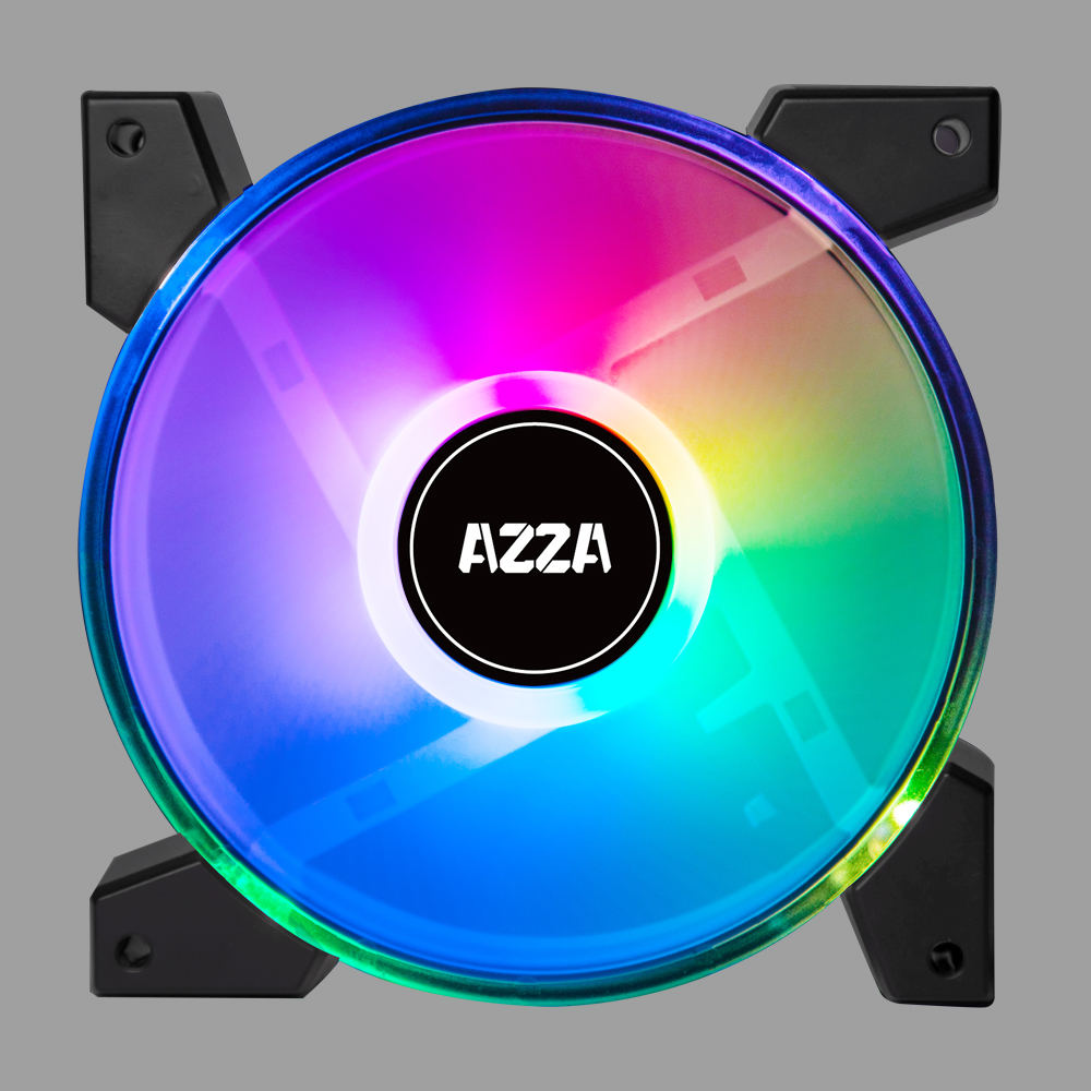 AZZA Lüfter Hurricane II ARGB fan 120mm 4-in-1 set  RF Rem
