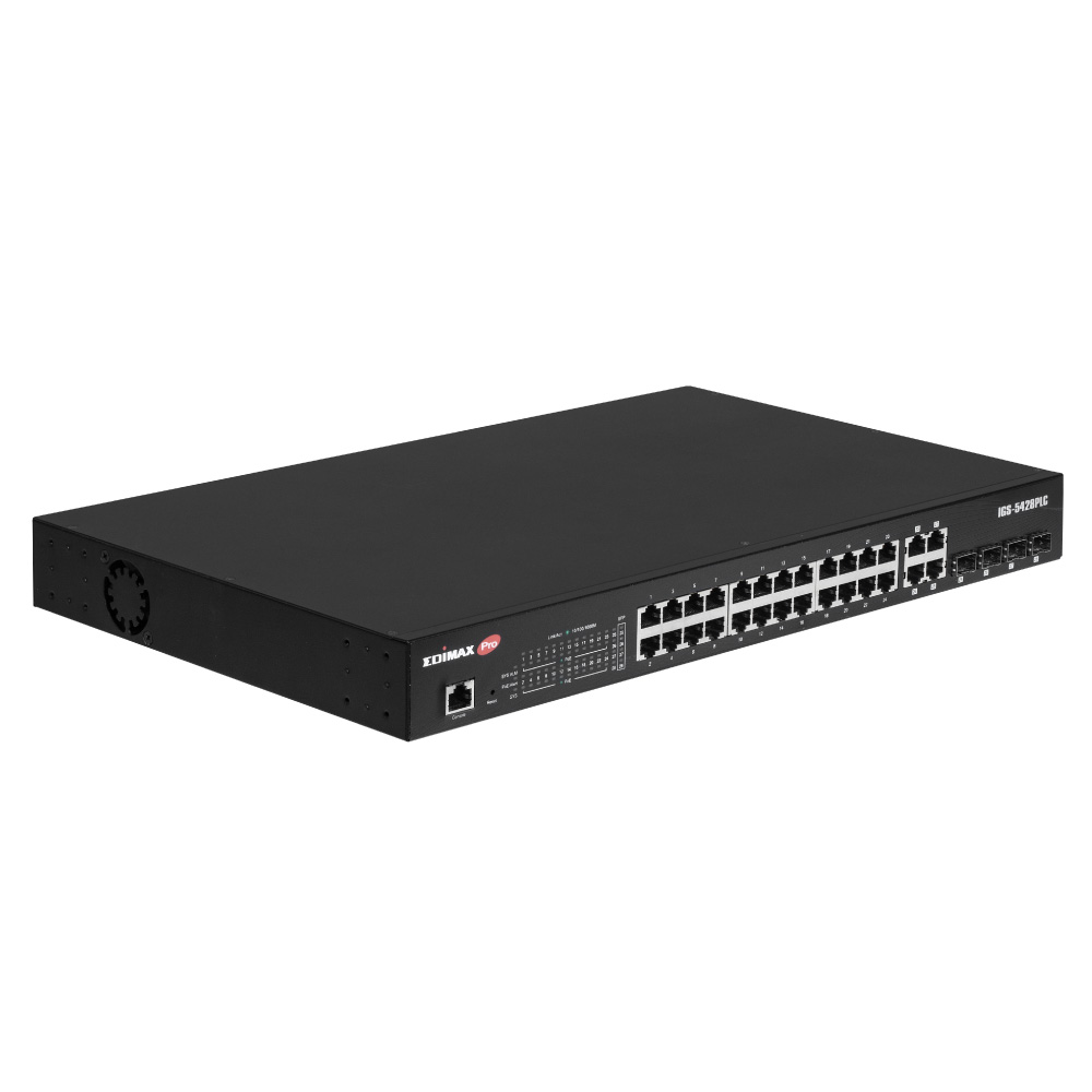 EDIMAX Switch Industrial 28-Port Gig. PoE+ 4x RJ45/SFP Combo Switche