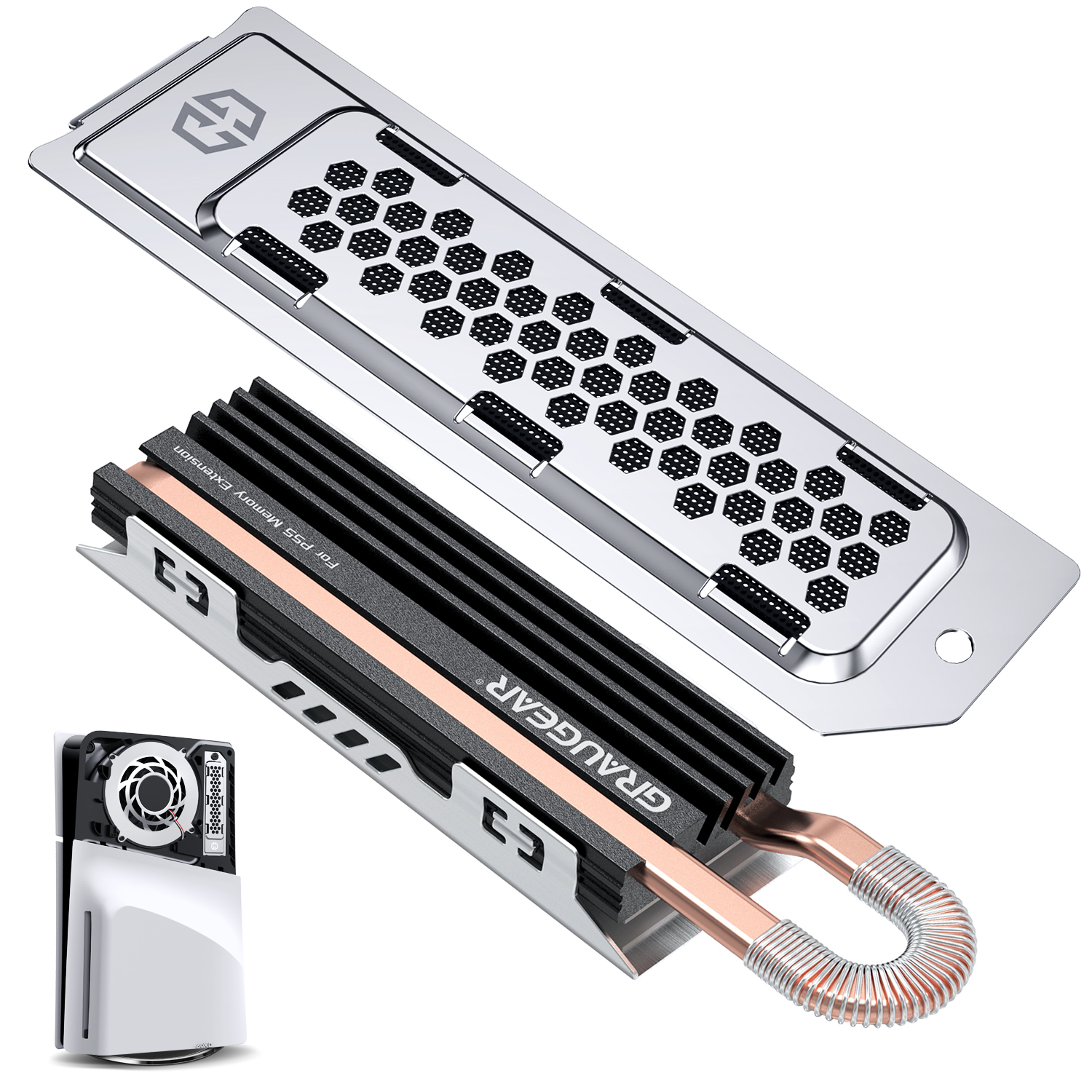 GRAUGEAR Kühlkörper SSD M.2NVMe 2280 PS5 Speichererweiterung retail