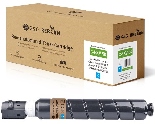G&G Reborn-Toner kompatibel mit Canon C-EXV58 (3764C002) C Toner Canon