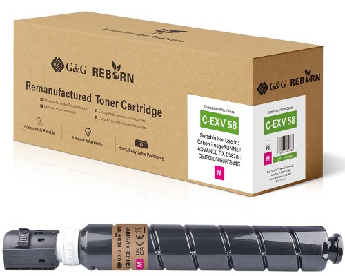 G&G Reborn-Toner kompatibel mit Canon C-EXV58 (3765C002) M Toner Canon