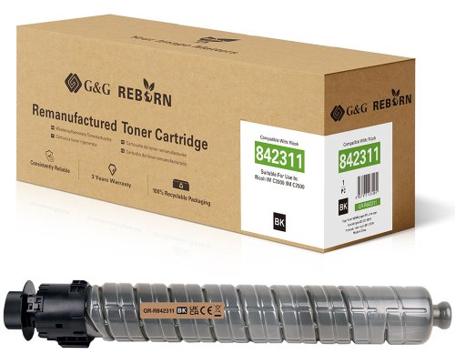 G&G Reborn-Toner kompatibel mit Ricoh 842311 BK