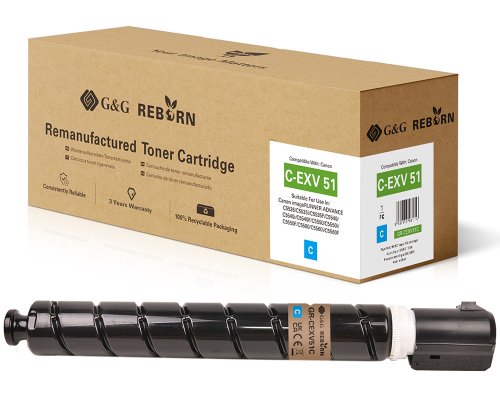 G&G Reborn Toner kompatibel mit Canon C-EXV 51 (0482C002) C Toner Canon