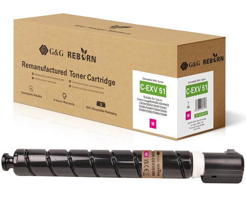 G&G Reborn Toner kompatibel mit Canon C-EXV 51 (0483C002) M Toner Canon