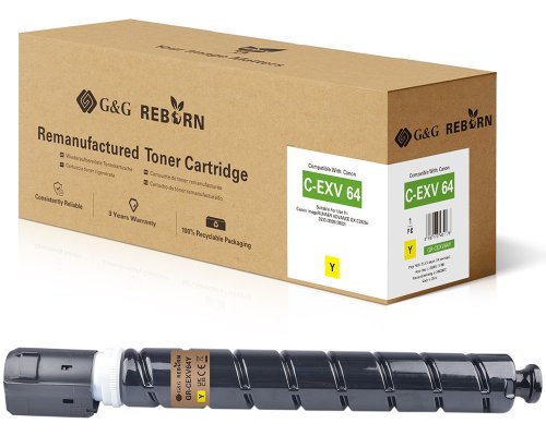 G&G Reborn-Toner kompatibel mit Canon C-EXV 64 (5756C002) Y Toner Canon