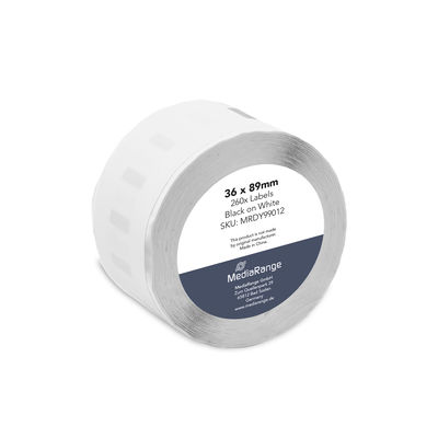 MediaRange Papieretiketten komp. Dymo 36x89mm 260 Stk. sw/ws Etiketten