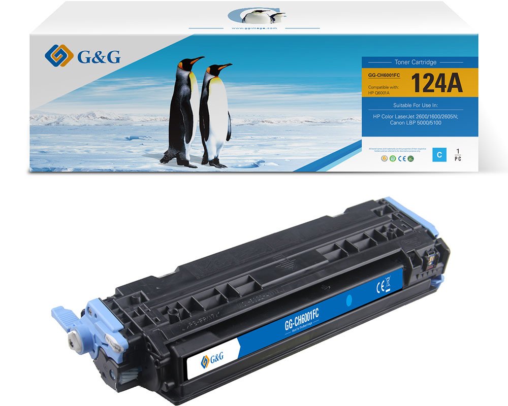 G&G Toner kompatibel mit HP 124A/ Q6001A/ Canon 707C Toner HP