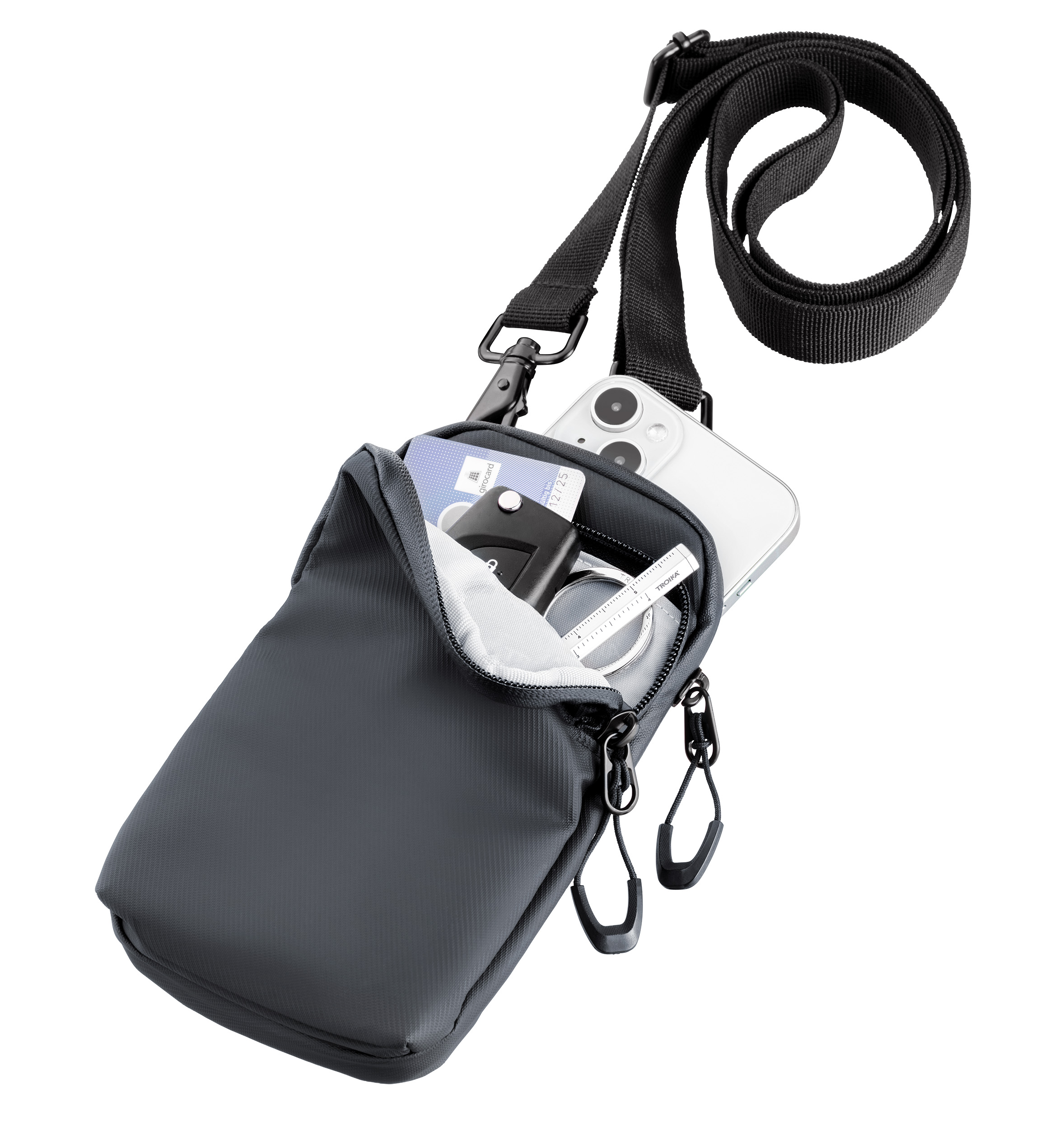 TROIKA Smartphone Umhängetasche TROIKA BLACK SMARTBAG
