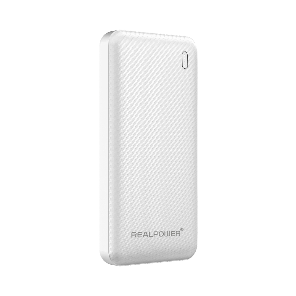 REALPOWER PB-10000 SSB,10.000mAh,Feststoffbatterie,weiss Powerbanks