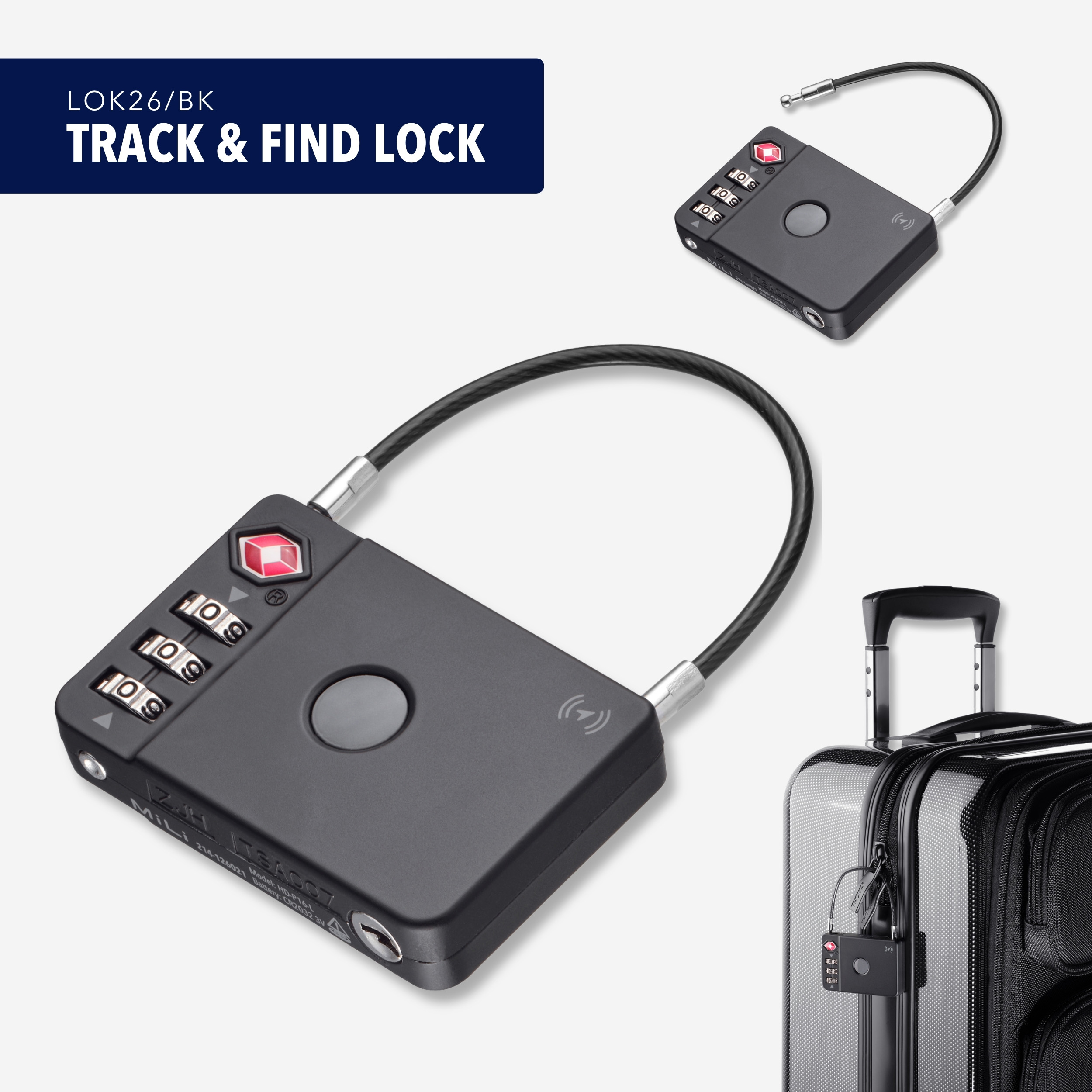 TROIKA TSA-Kofferschloss TRACK & FIND LOCK
