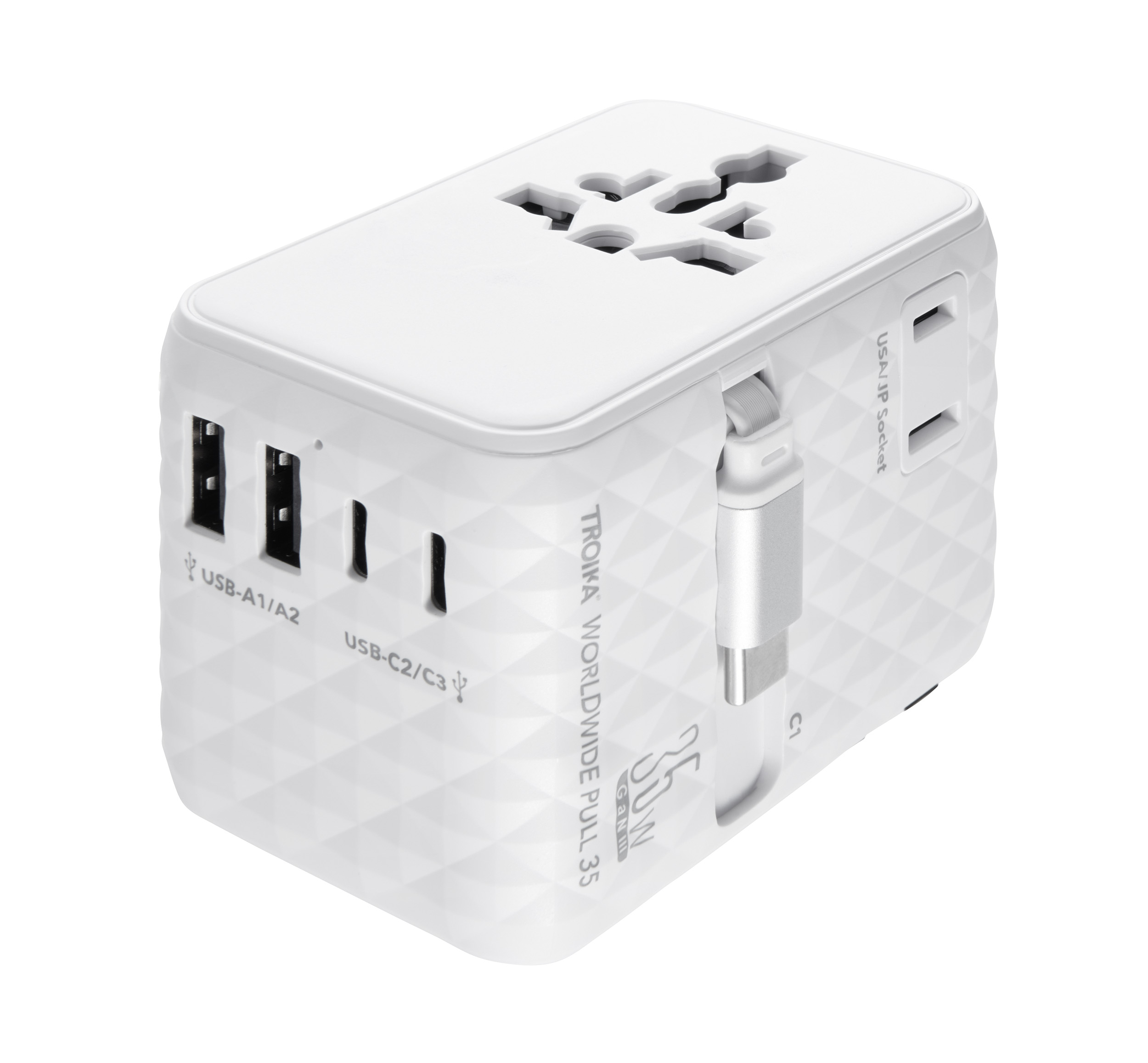 TROIKA Reiseadapter WORLDWIDE PULL 35