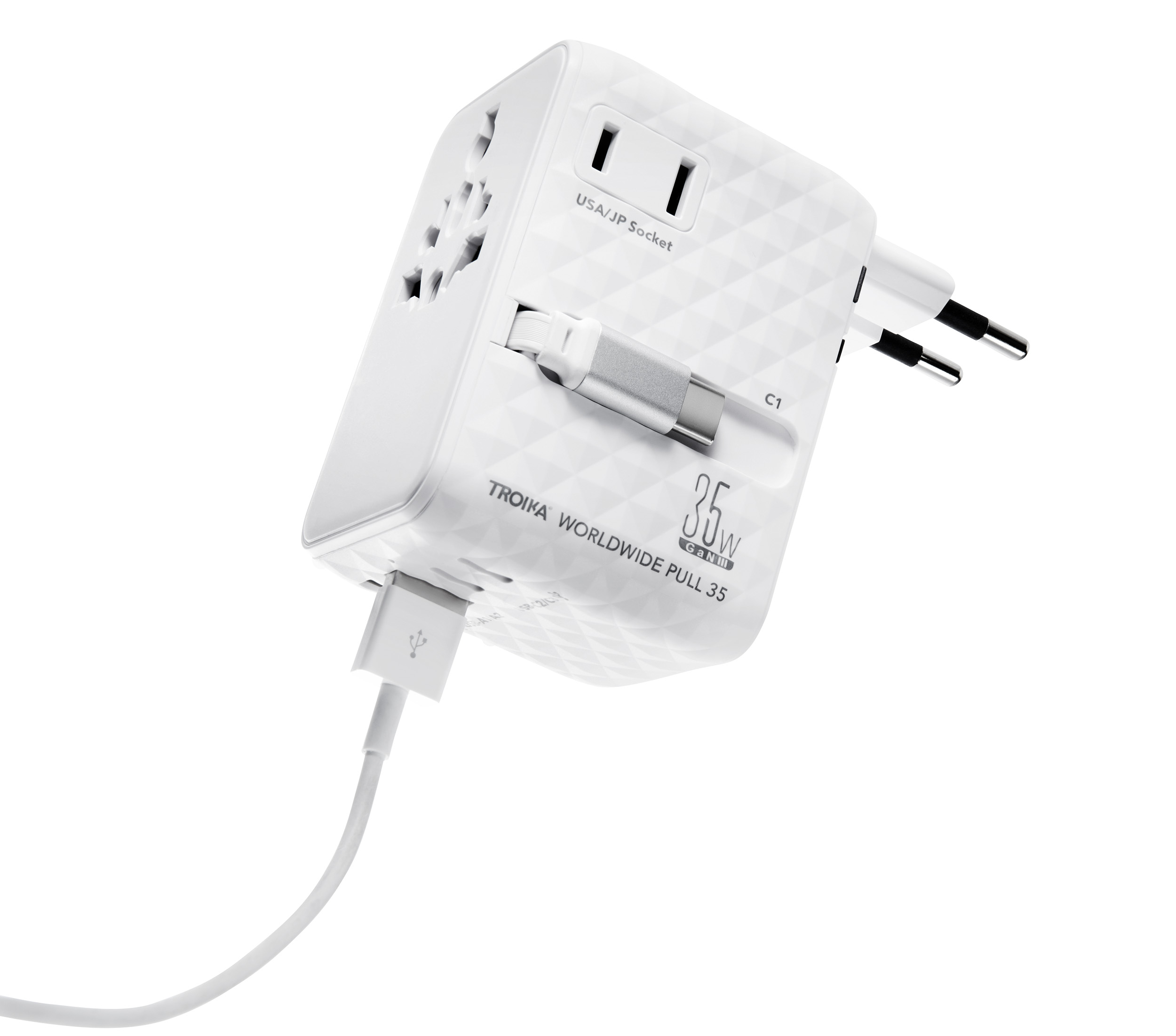 TROIKA Reiseadapter WORLDWIDE PULL 35