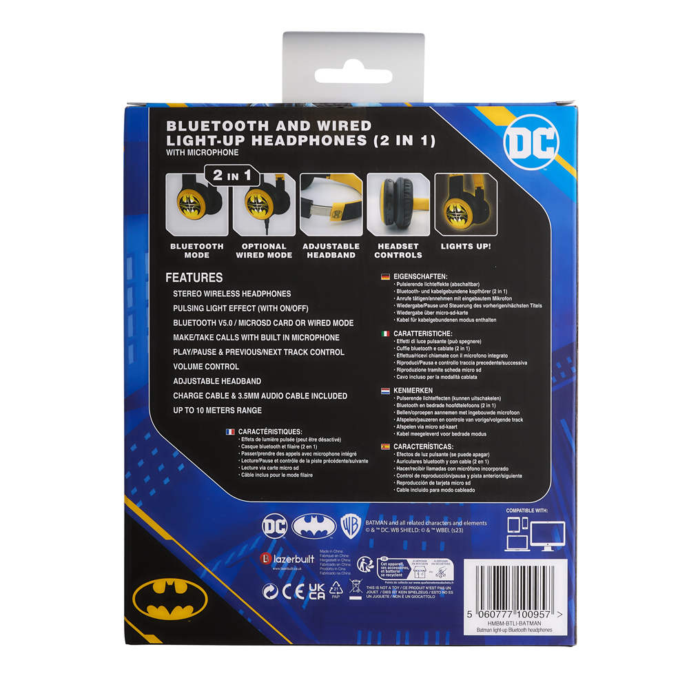 Lazerbuilt Headset Bluetooth Batman