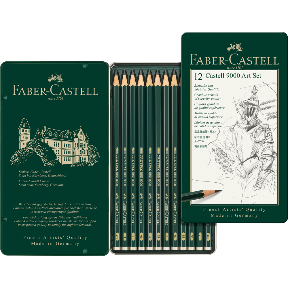 FABER-CASTELL Bleistift Castell 9000 12er Art Set