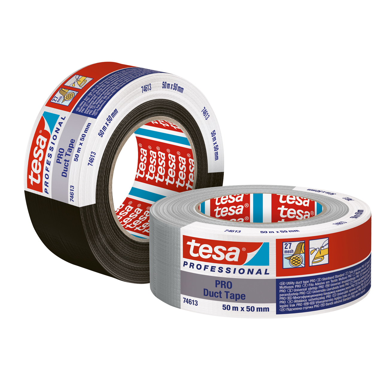 tesa PRO 74613 Duct Tape schwarz Heften,Lochen,Kleben