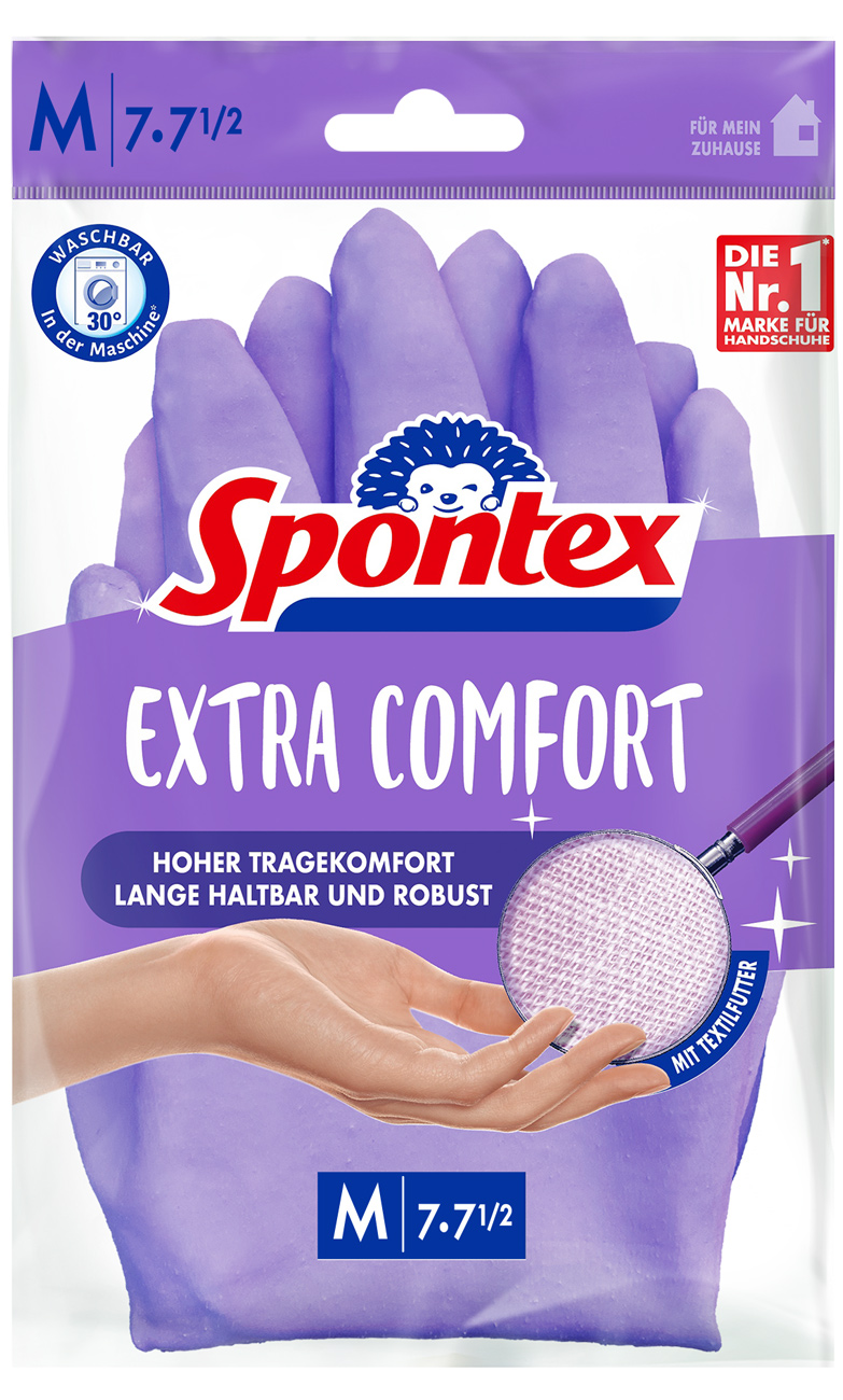 Spontex Haushaltshandschuhe Extra Comfort Gr. 7 Handschuhe