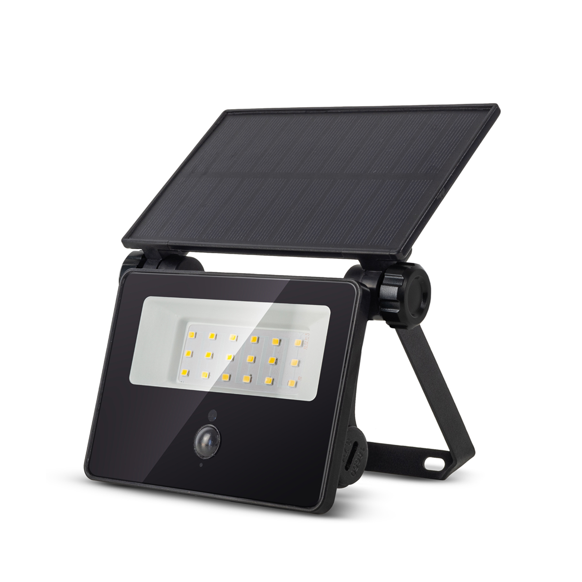 Avide LED-Flutlicht Akku und Solarfunktion 700lm PIR-Sensor LED